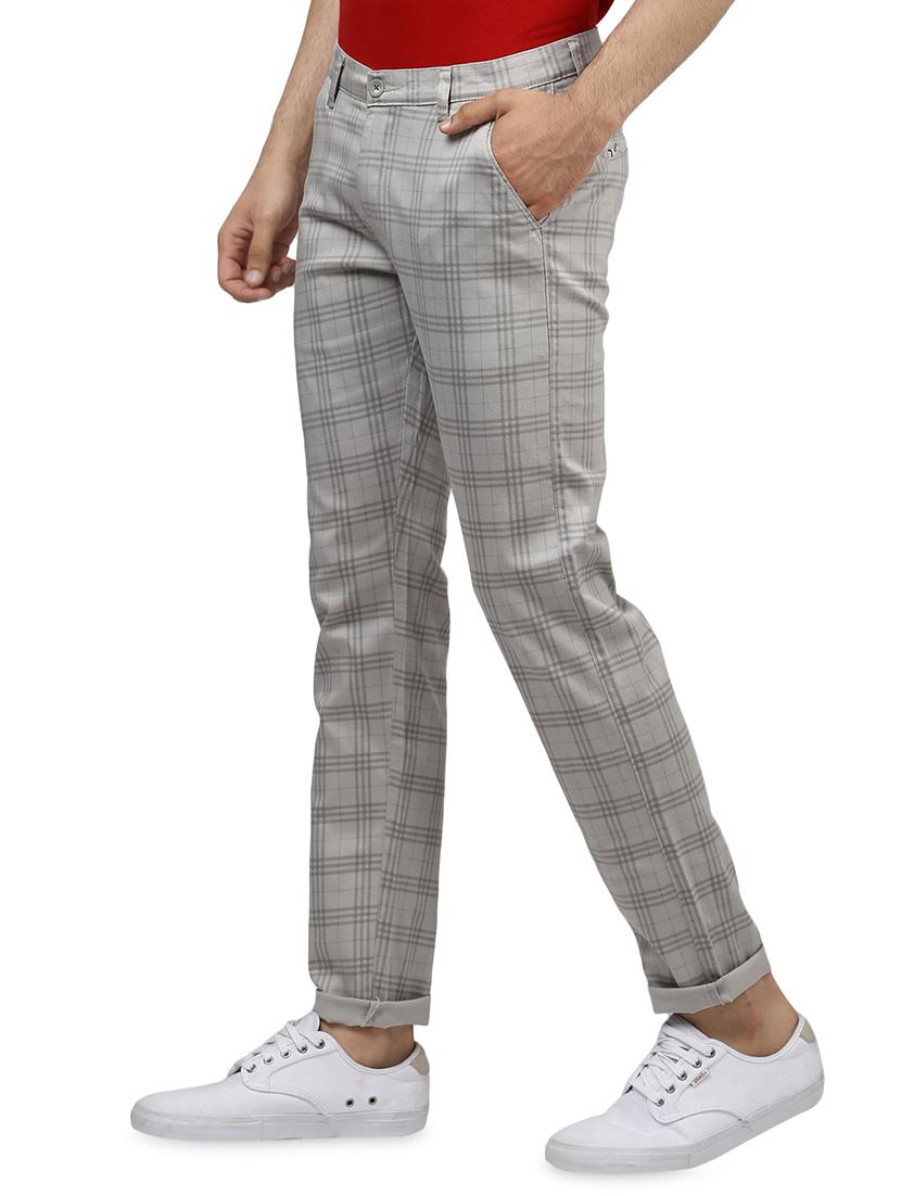 beige checkered chinos - 16584171 - Zoom Image - 2