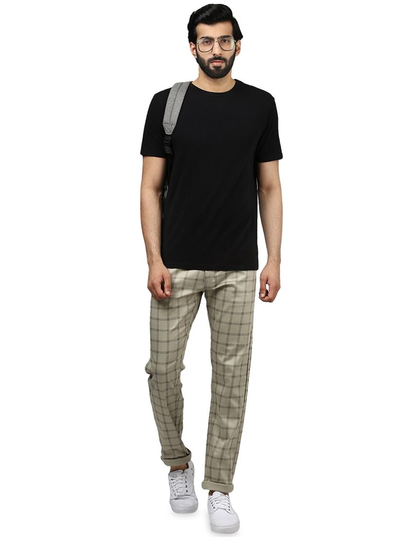 beige checkered chinos - 16584185 - Zoom Image - 4