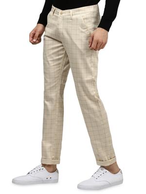 beige checkered chinos - 16584190 - Standard Image - 2