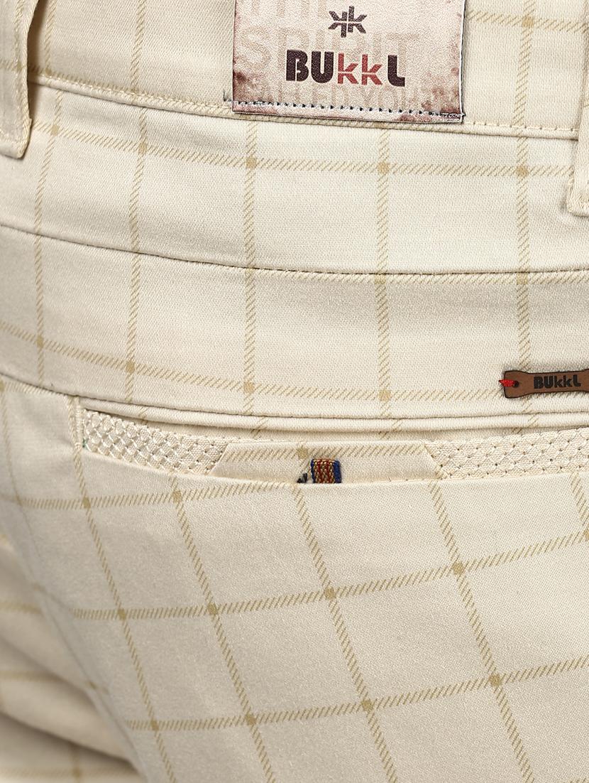 beige checkered chinos - 16584190 - Zoom Image - 6
