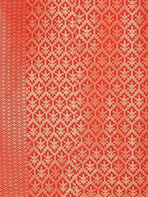 geometrical kanjivaram saree with blouse - 16584561 - Standard Image - 4