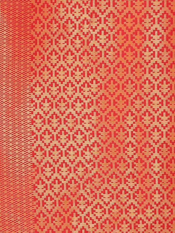 geometrical kanjivaram saree with blouse - 16584561 - Zoom Image - 4
