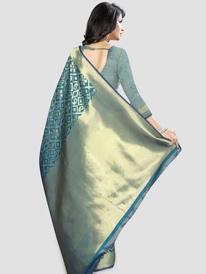 self-design kanjivaram saree with blouse - 16584569 - Standard Image - 2