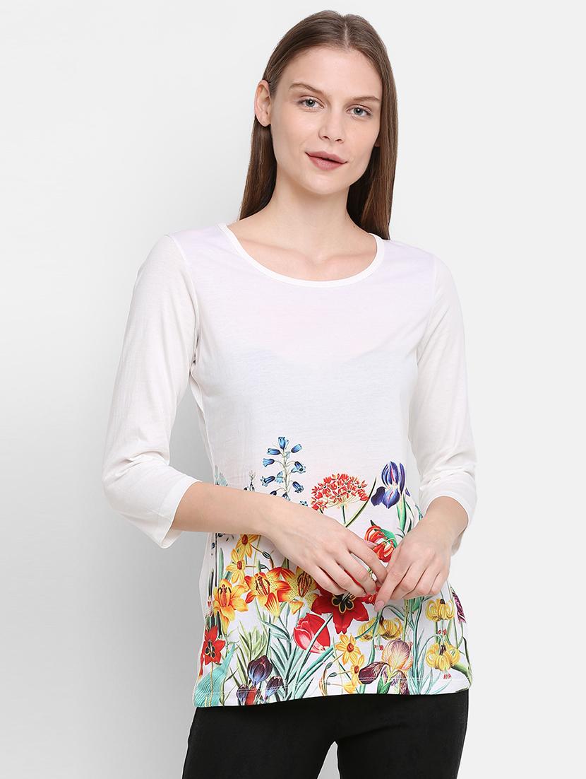 round neck floral tee - 16584947 - Zoom Image - 1