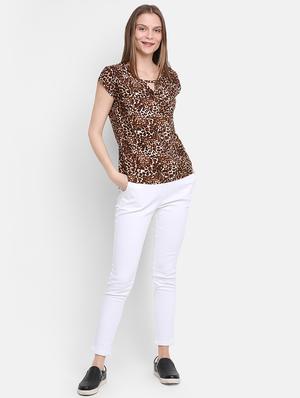 keyhole neck animal print top - 16584986 - Standard Image - 4