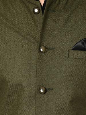 green solid nehru jacket - 16585054 - Standard Image - 5