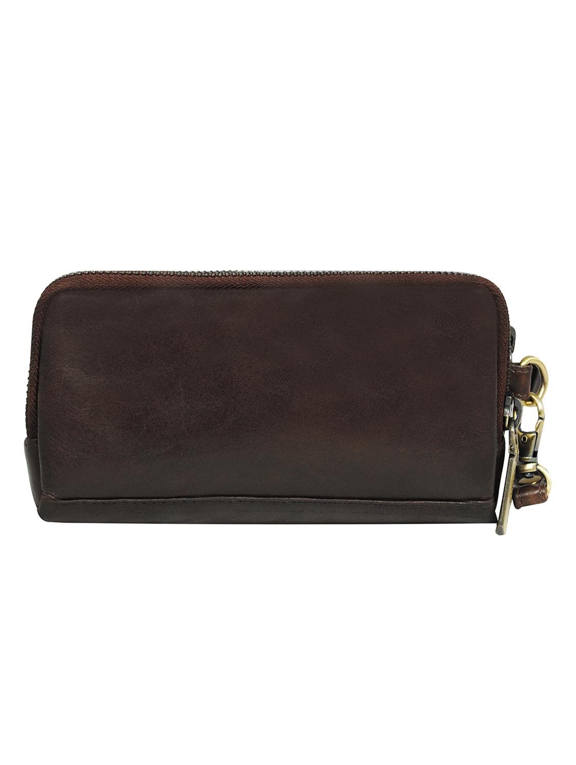 brown leather regular clutch - 16585234 - Zoom Image - 2