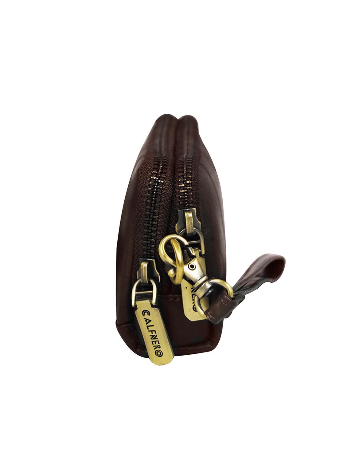 brown leather regular clutch - 16585234 - Zoom Image - 4