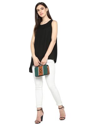 round neck asymmetric top - 16585337 - Standard Image - 4