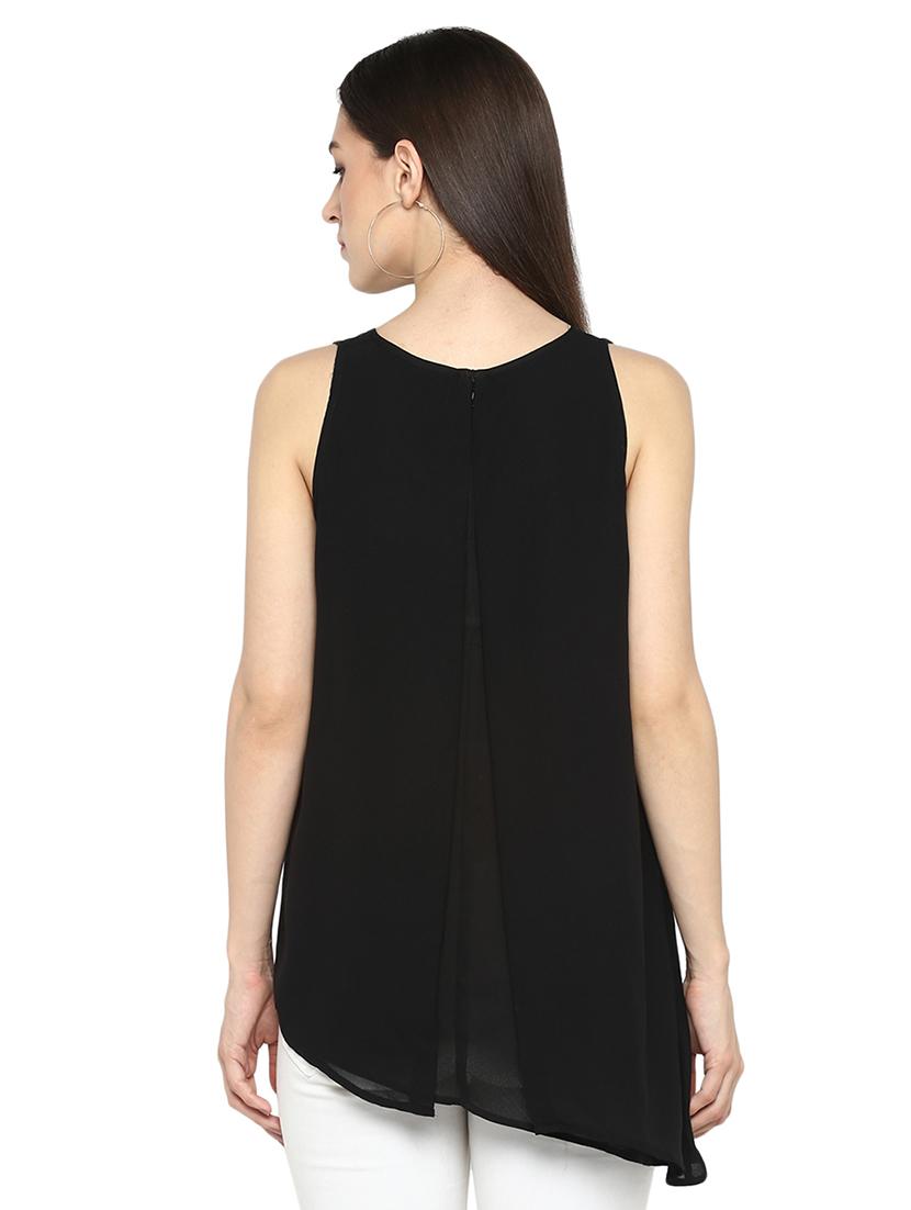 round neck asymmetric top - 16585337 - Zoom Image - 3