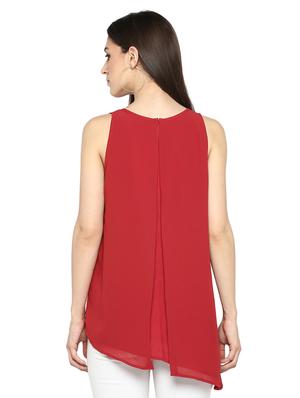 round neck asymmetric top - 16585338 - Standard Image - 3