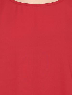 round neck asymmetric top - 16585338 - Standard Image - 5