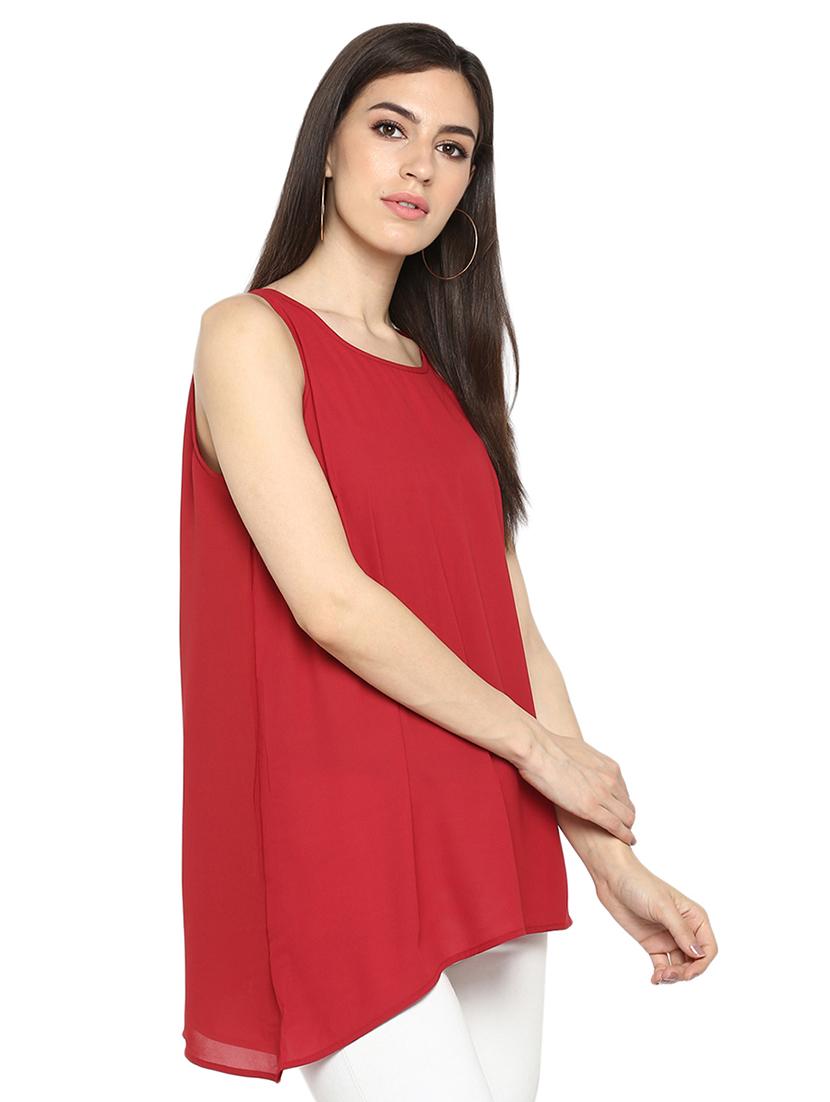 round neck asymmetric top - 16585338 - Zoom Image - 2