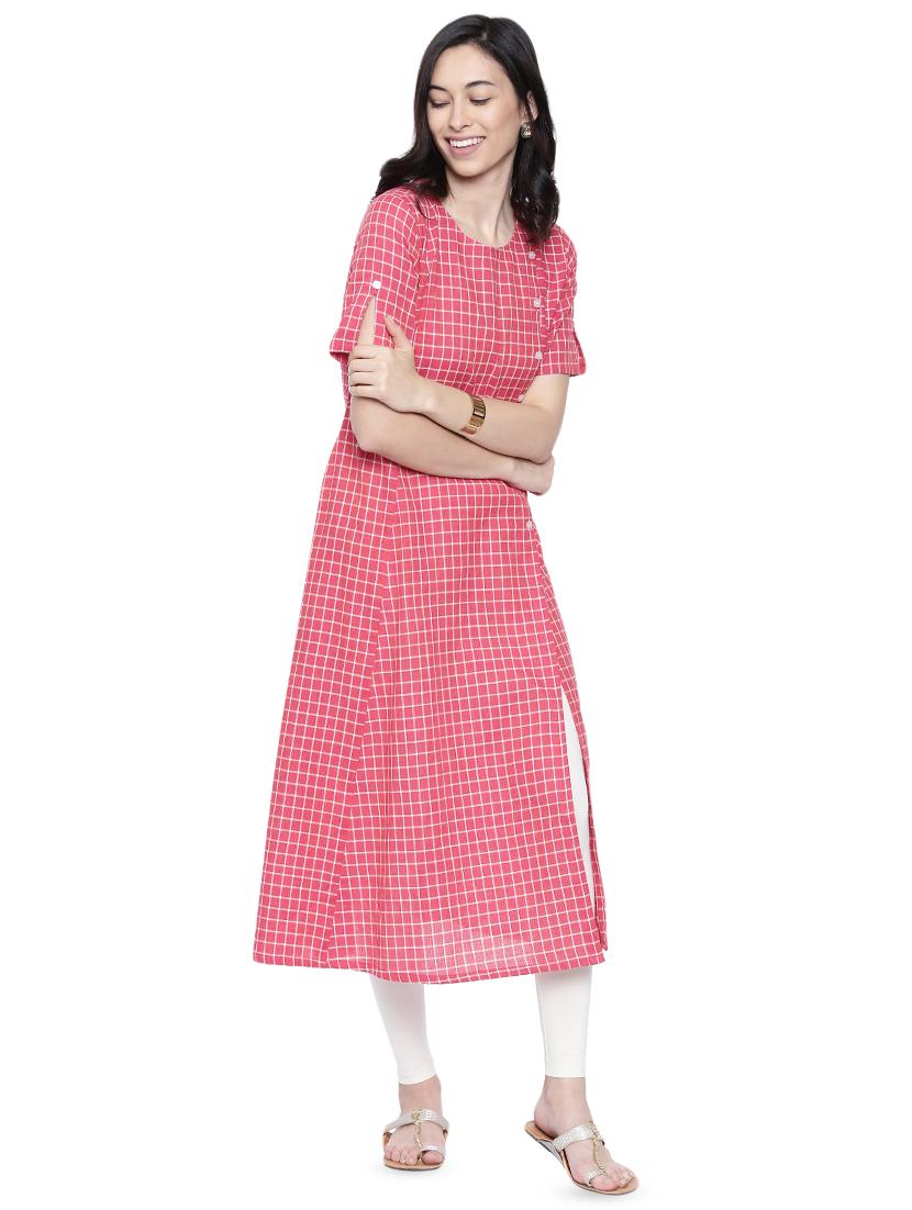 check print a-line kurta - 16585451 - Zoom Image - 1