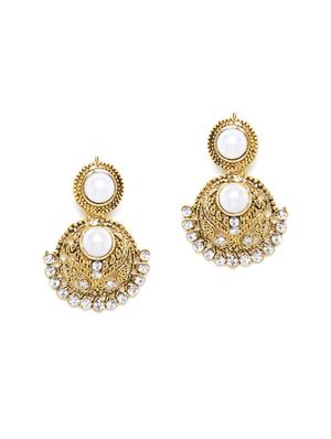 white metal drop earring - 16585648 - Standard Image - 2