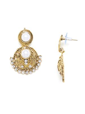 white metal drop earring - 16585648 - Standard Image - 4