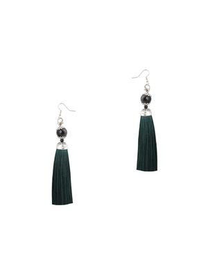 green metal drop earring - 16585755 - Standard Image - 2