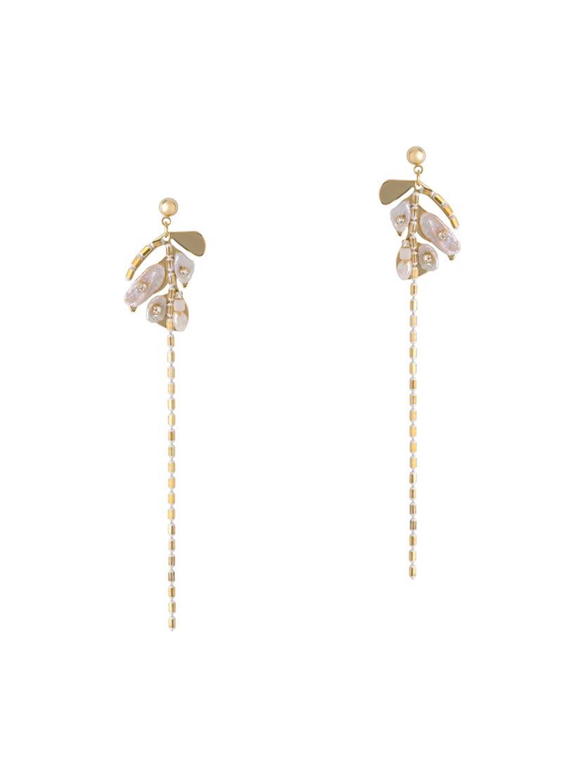 grey metal drop earring - 16585811 - Zoom Image - 1