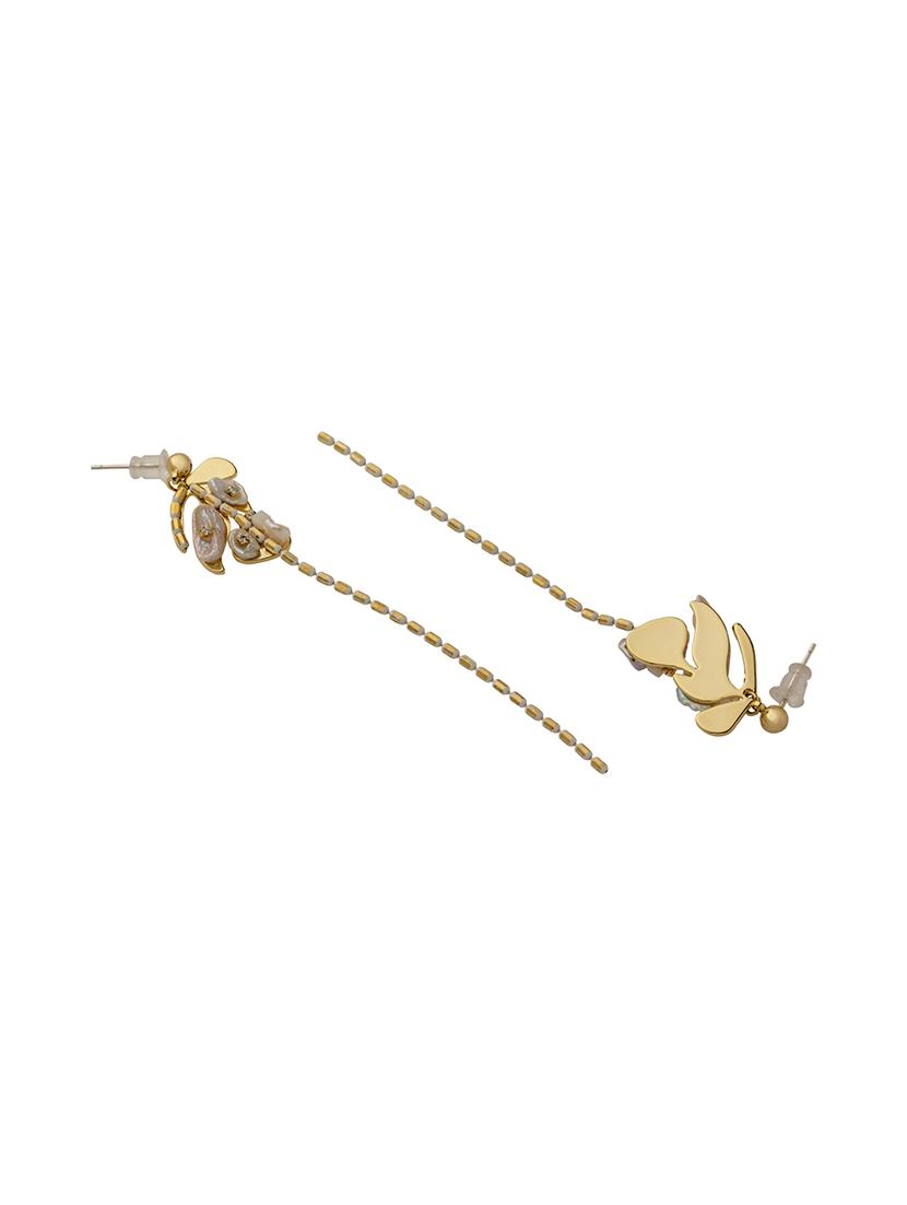 grey metal drop earring - 16585811 - Zoom Image - 2
