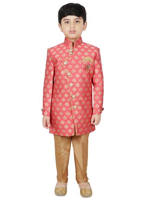 pink cotton sherwani set - 16585972 - Standard Image - 1