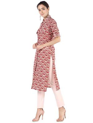printed straight kurta - 16586321 - Standard Image - 2
