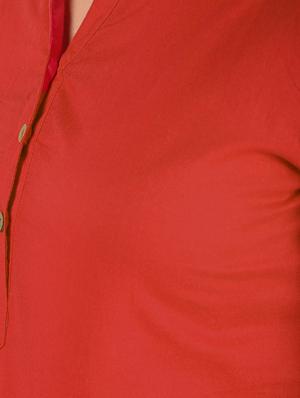 solid straight kurti - 16586323 - Standard Image - 5