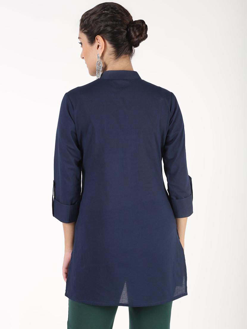 solid straight kurti - 16586324 - Zoom Image - 3