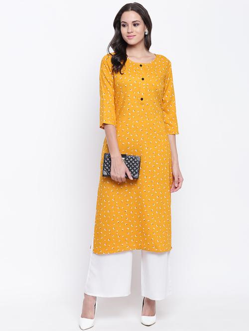 floral printed straight kurta - 16586352 - Standard Image - 1