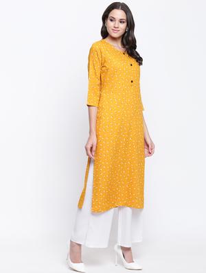 floral printed straight kurta - 16586352 - Standard Image - 2