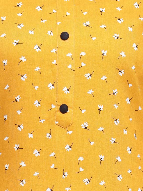 floral printed straight kurta - 16586352 - Zoom Image - 4