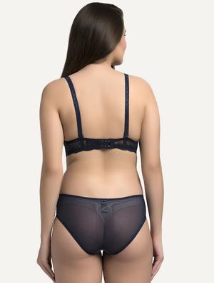 detachable strap laced bra and panty set - 16586595 - Standard Image - 2