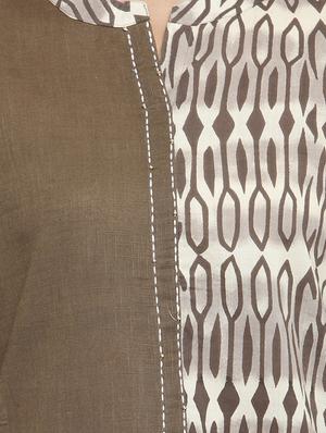 printed straight kurta with pocket - 16587070 - Standard Image - 4