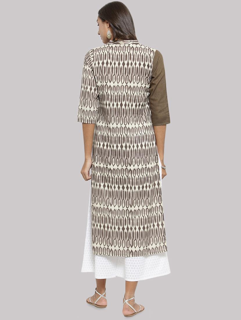 printed straight kurta with pocket - 16587070 - Zoom Image - 3