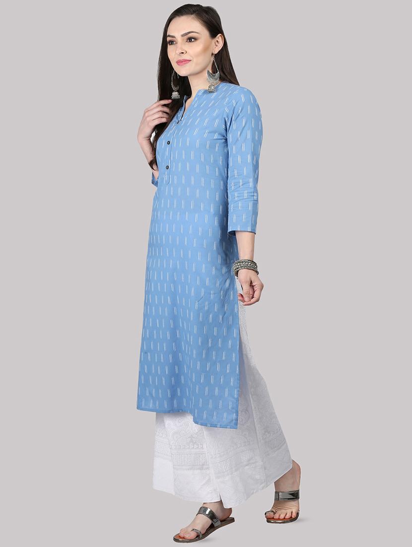 self-design straight kurta - 16587083 - Zoom Image - 2