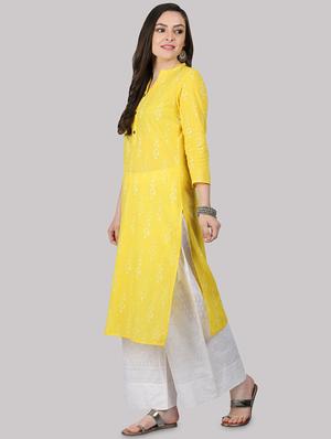 ikat print straight kurta - 16587084 - Standard Image - 2