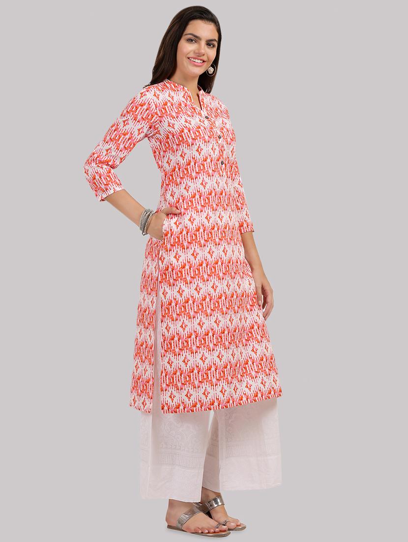 abstract printed straight kurta - 16587099 - Zoom Image - 2
