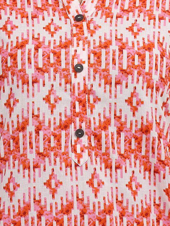 abstract printed straight kurta - 16587099 - Zoom Image - 4