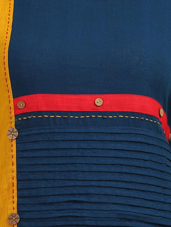 color block straight kurta - 16587103 - Zoom Image - 4