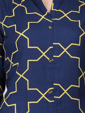 geometric printed straight kurta - 16587108 - Standard Image - 4