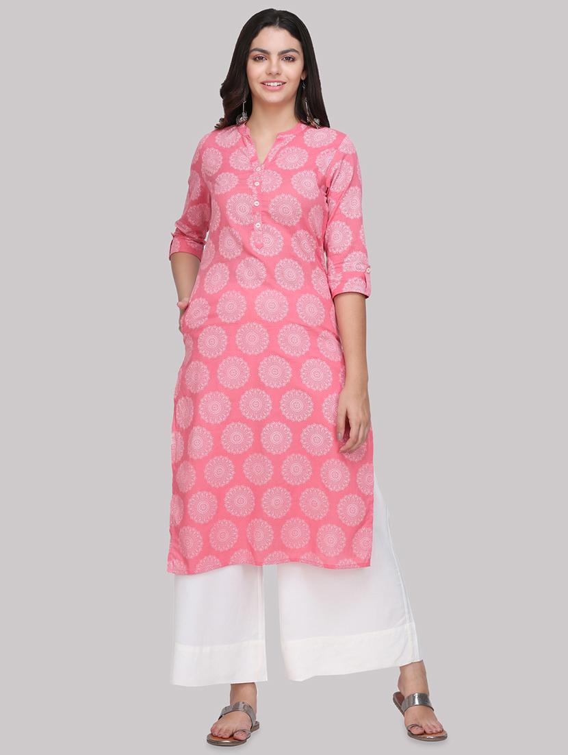 khari print straight kurta - 16587125 - Zoom Image - 1