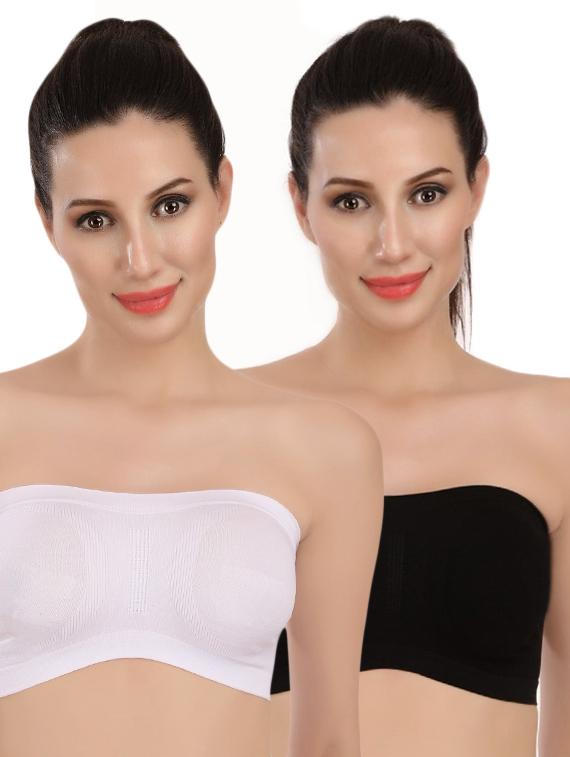 set of 2 solid tube bra - 16587370 - Zoom Image - 1
