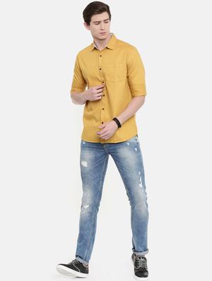 yellow solid casual shirt - 16588688 - Standard Image - 4