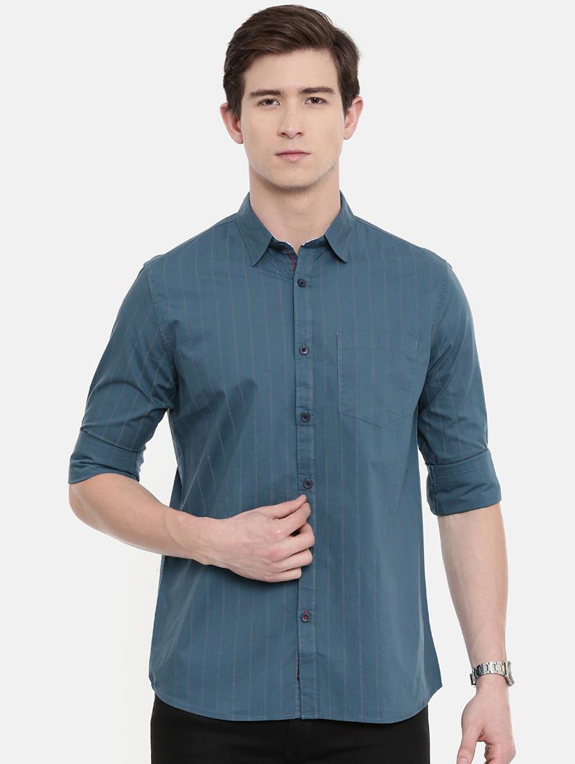blue striped casual shirt - 16589000 - Zoom Image - 1