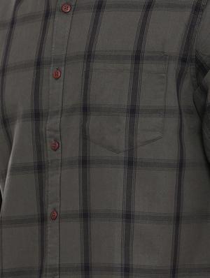 grey checkered casual shirt - 16589005 - Standard Image - 5