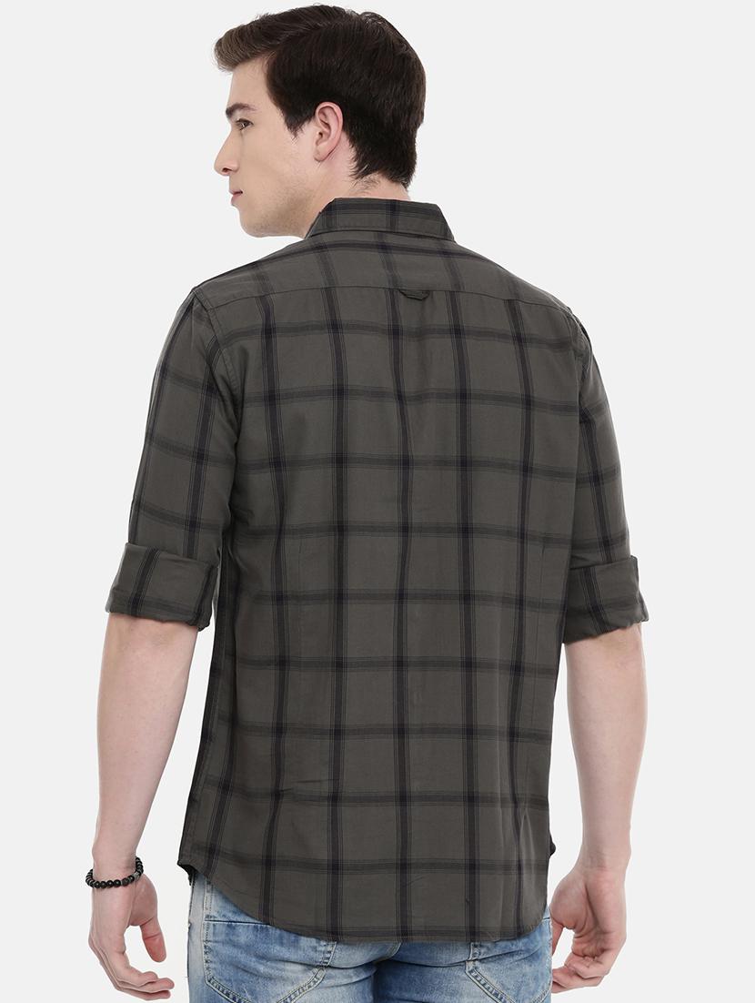 grey checkered casual shirt - 16589005 - Zoom Image - 3