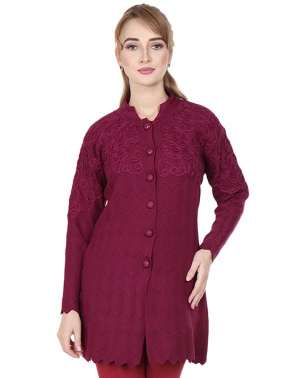 mandarin neck long sleeved cardigan - 16589089 - Zoom Image - 1