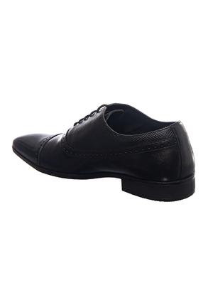 black leather lace-up oxfords - 16589108 - Standard Image - 3
