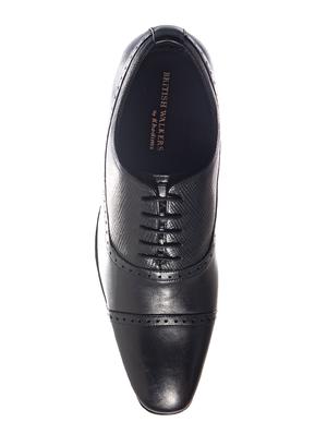 black leather lace-up oxfords - 16589108 - Standard Image - 4