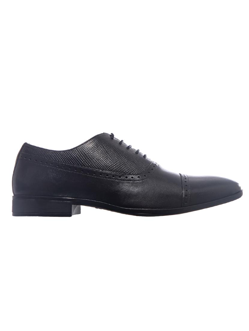 black leather lace-up oxfords - 16589108 - Zoom Image - 2