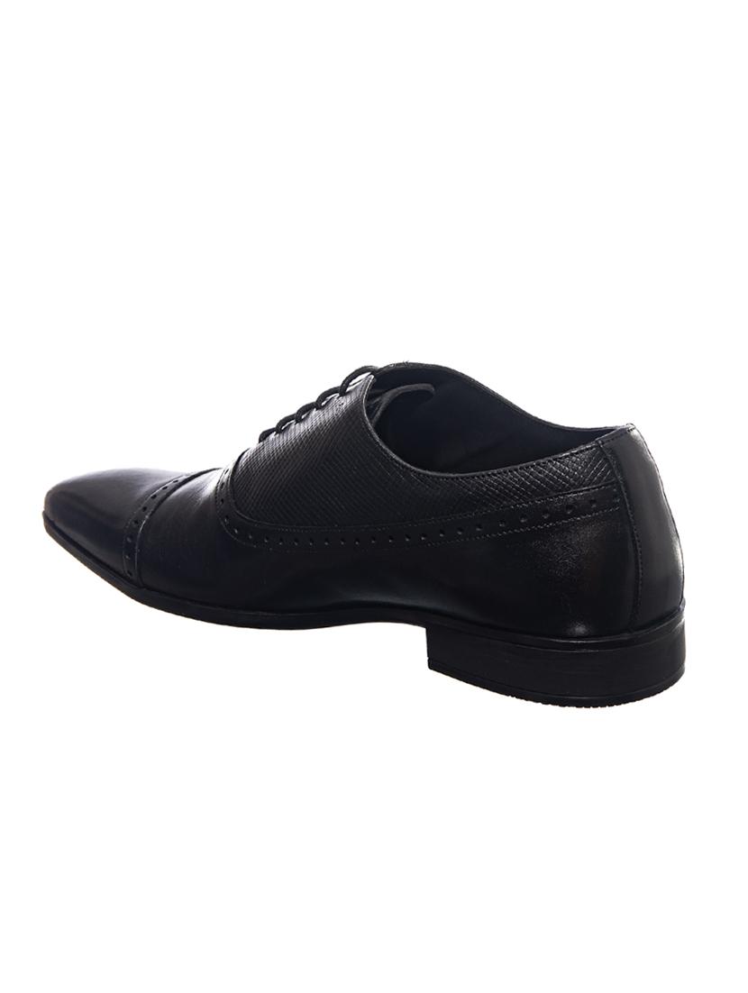 black leather lace-up oxfords - 16589108 - Zoom Image - 3